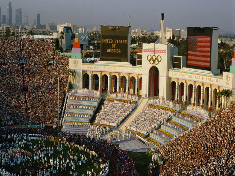 LA Coliseum 1984 Summer Olympics Opening Ceremony