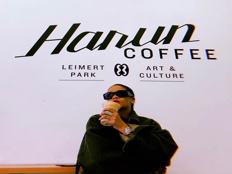 Rihanna at Harun Coffee in Leimert Park