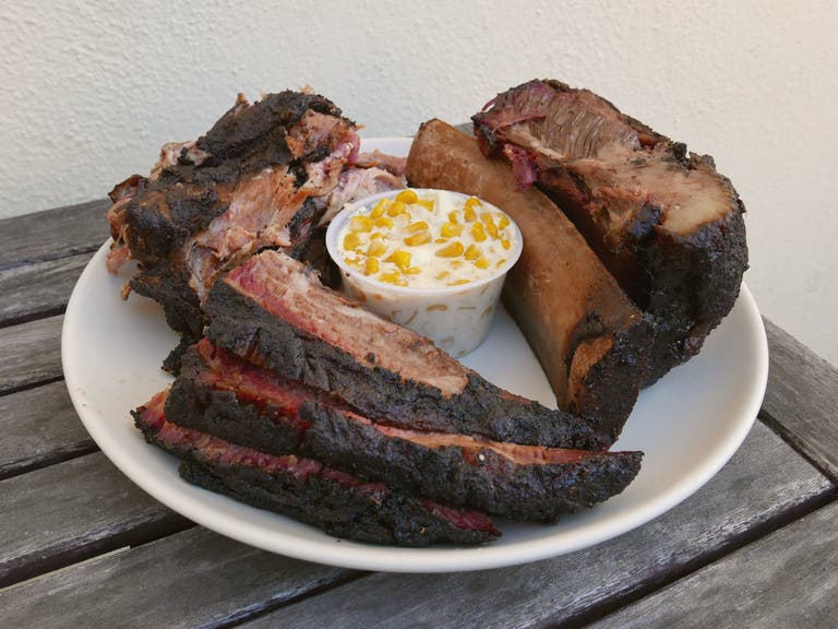 Brisket, beef ribs and pulled pork at Bartz Barbecue