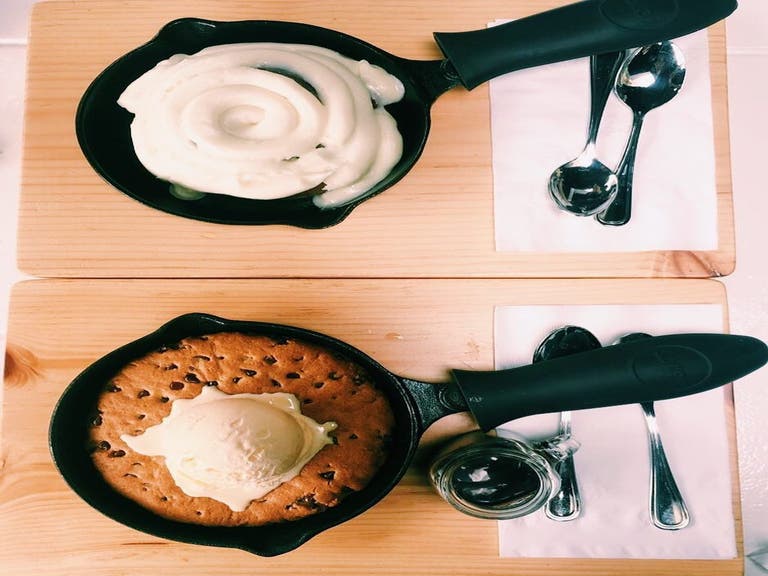 Cinnamon Roll and Chocolate Chip Cookie Skillets at Toast