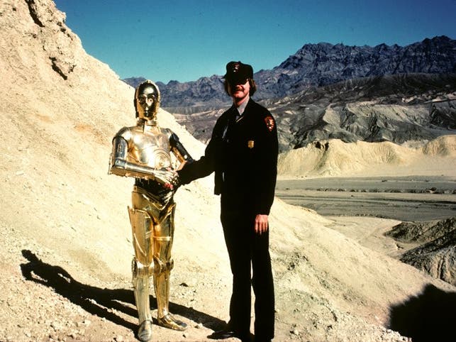C-3PO meets a National Park Service Ranger in Death Valley