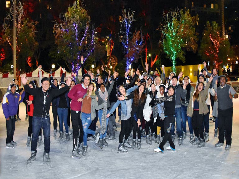 Silent Skate Party at the Holiday Ice Rink in Pershing Square