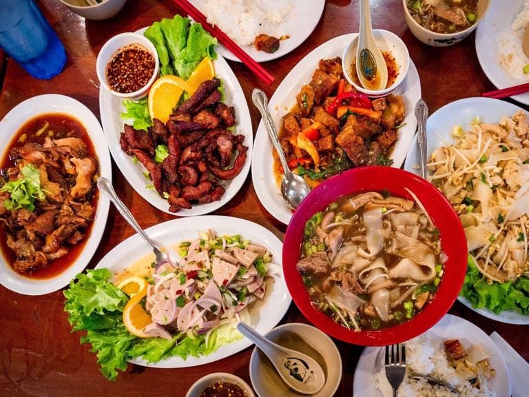 Late night feast at Ruen Pair in Thai Town