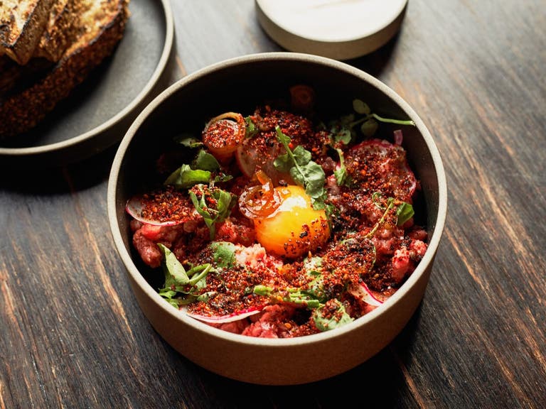 Beef Tartare at Here's Looking At You in Koreatown