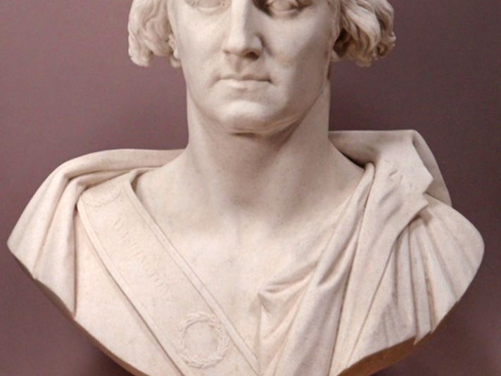 Colossal bust of George Washington by David d’Angers at The Huntington Library
