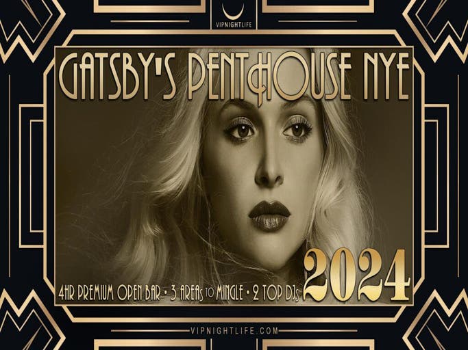 Gatsby’s Penthouse NYE 2024 at Elevate Lounge