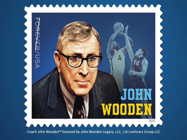 John Wooden Forever Stamp