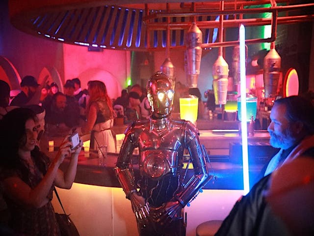 C-3PO cosplay at Scum & Villainy Cantina on May the 4th