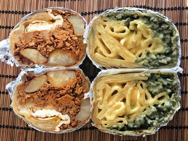 Breakfast Burrito and Chorizo Mac & Cheese Burrito at The Chori-Man | Instagram by @elbug10