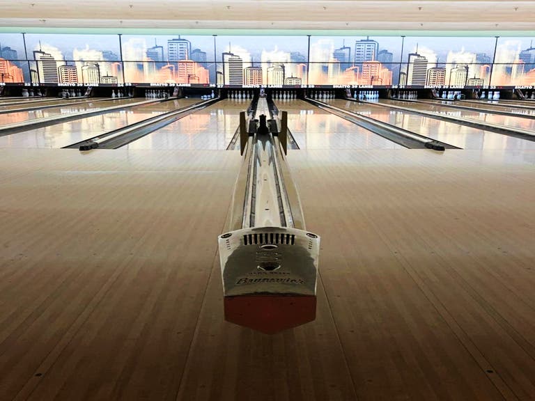 Ball return at Shatto 39 Lanes in Koreatown