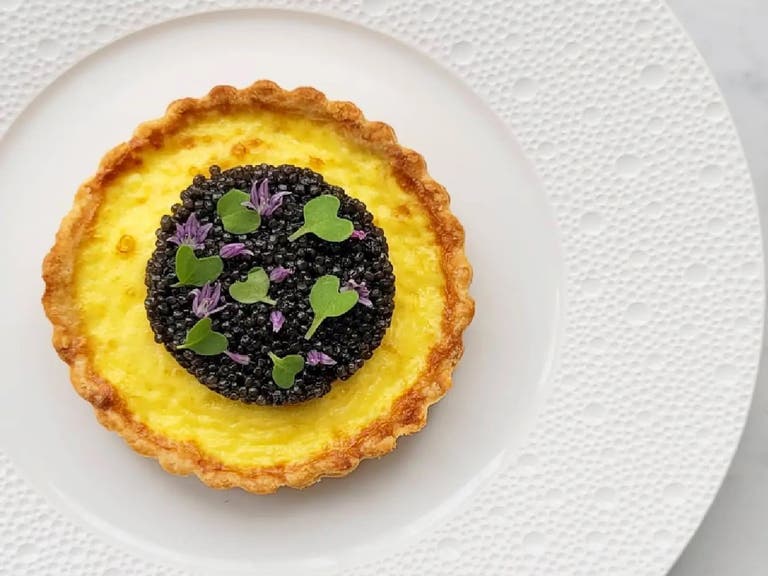 Caviar Tart at Petrossian West Hollywood Restaurant & Boutique