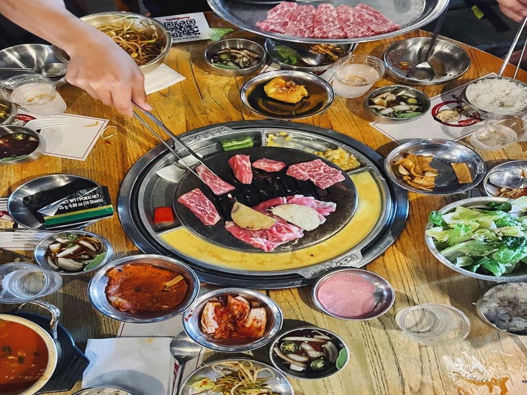 Large Beef Combo at Baekjeong in Koreatown