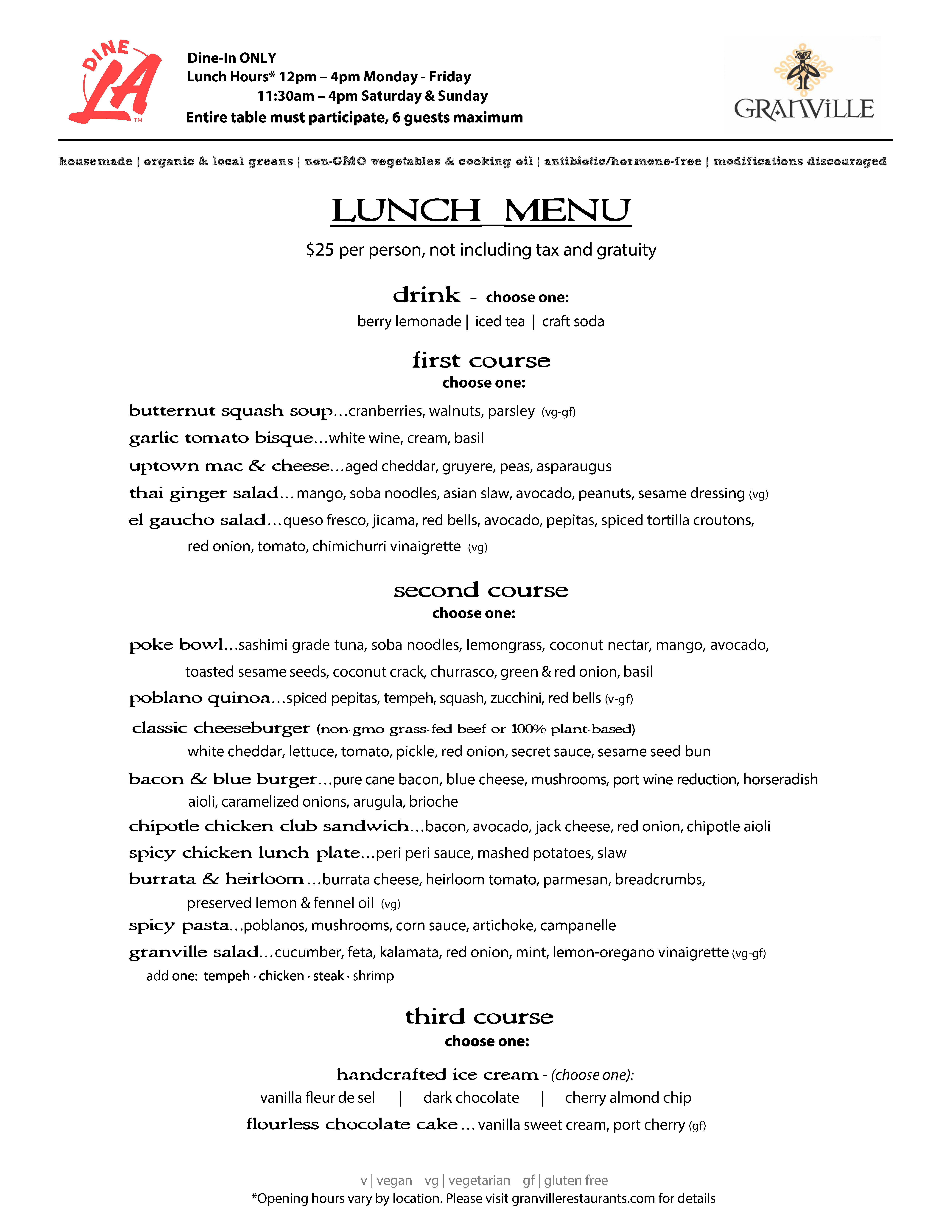 Image for Lunch Menu