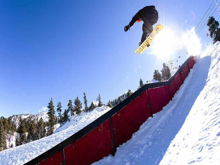 Snowboarder at Big Bear Mountain Resort