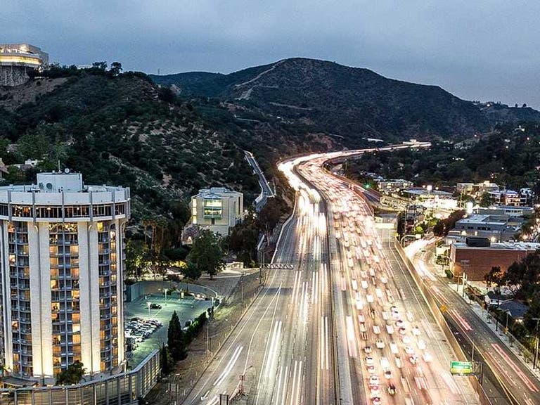 Aerial view of Hotel Angeleno and the 405 Freeway | Photo: Hotel Angeleno