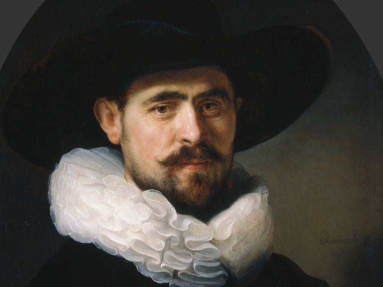 Rembrandt "Portrait of a Bearded Man in a Wide-Brimmed Hat" at the Norton Simon Museum