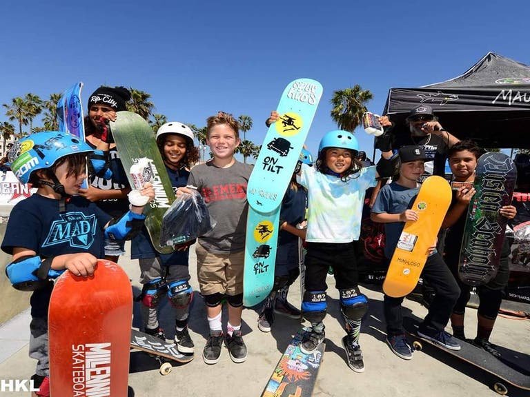 Young skateboarders at Venice Beach Skate Park