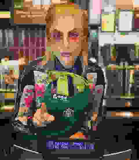Lady Gaga at Starbucks