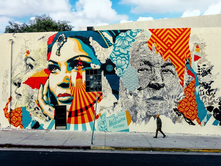 "American Dreamers" by Shepard Fairey and Vhils | Photo: Jon Furlong, Obey Giant