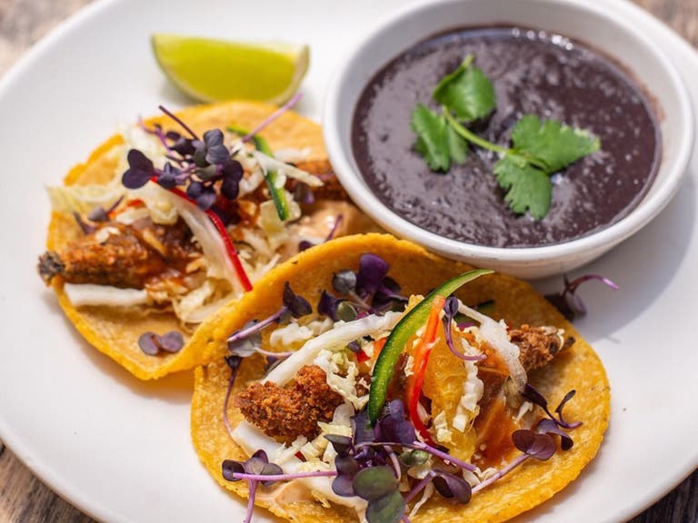 Beer-Battered Portobello Tacos at Gracias Madre in West Hollywood