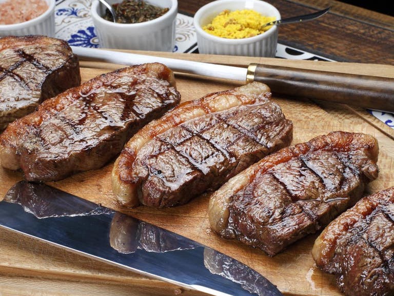 Picanha cuts at H&H Brazilian Steakhouse in Downtown LA