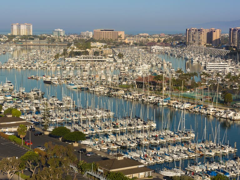 Aerial view of Marina del Rey
