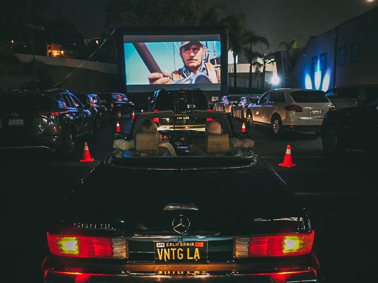 Watching "Jaws" at the Late Night Drive-In on the Sunset Strip