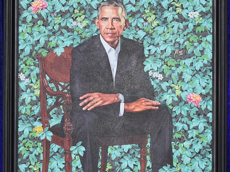 "President Barack Obama" (2018) by Kehinde Wiley