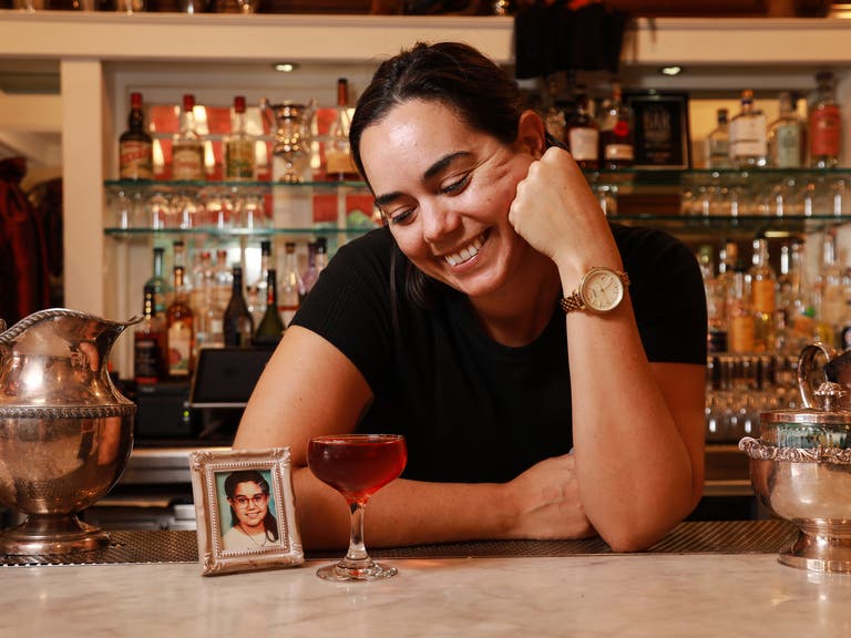Selene Martinez with her namesake cocktail at Big Bar