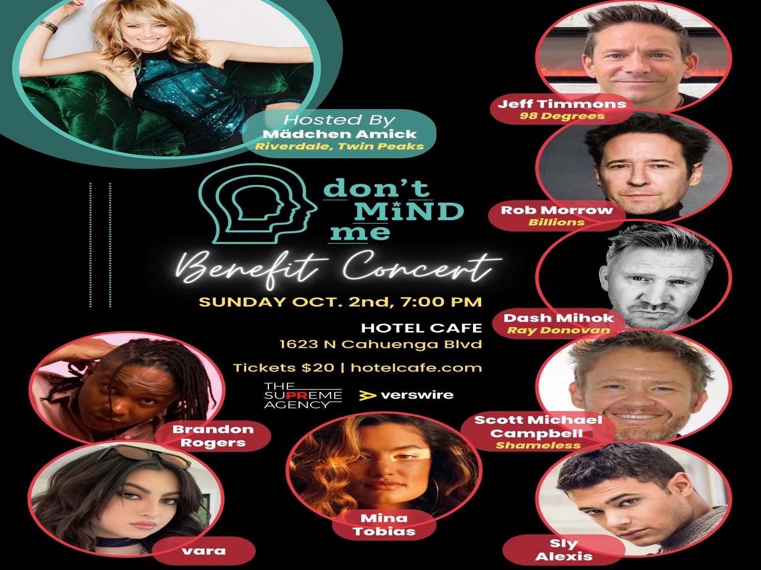 Don't MiND Me Benefit Concert Hosted by Riverdale/Twin Peaks Star Mädchen  Amick | Discover Los Angeles