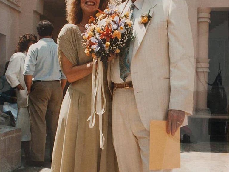 Newlyweds Charles and Linda Bukowski at Philosophical Research Society in 1985