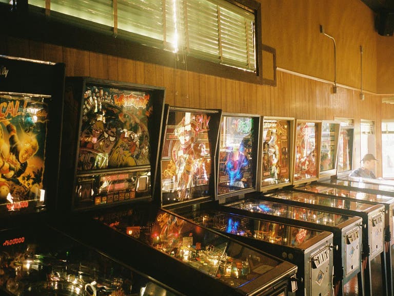 Pinball machines at Walt's Bar in Eagle Rock