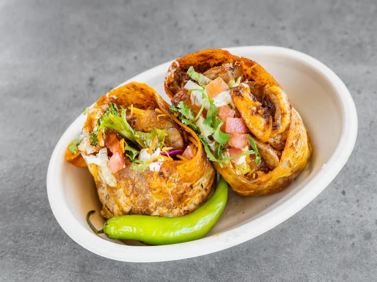 Super Shrimp Burrito at Sky's Gourmet Tacos