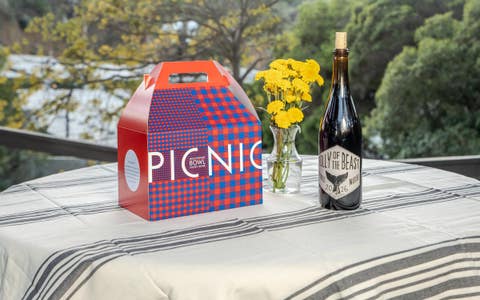 Hollywood Bowl Picnic Box and wine