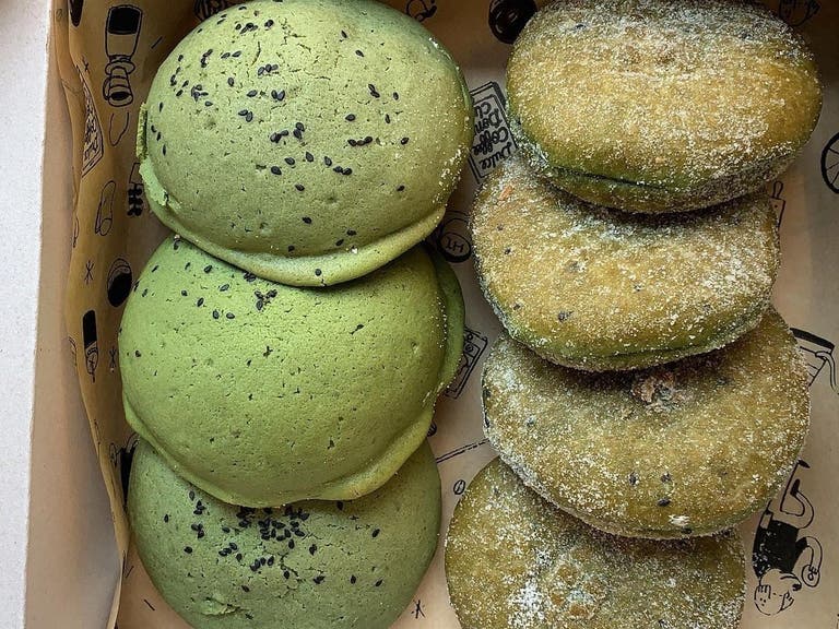 Matcha Roti and Donuts at Cafe Dulce in Little Tokyo