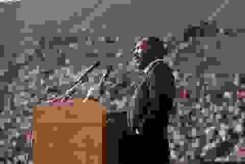 Martin Luther King Jr. speaks at the LA Memorial Coliseum