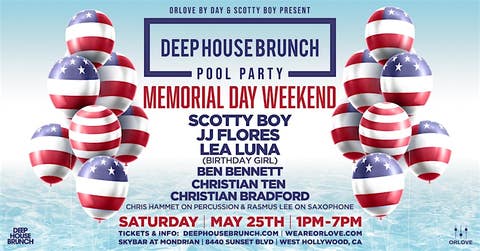  Deep House Brunch Pool Party at Skybar