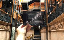 Scene from "The Artist" at the Bradbury Building in Downtown LA