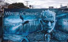 Game of Thrones Night King mural by Jonas Never at Brennan's