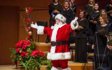 Santa sings at the LA Master Chorale's Festival of Carols