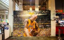 Kobe Bryant mural by Jonas Never at Grand Central Market in Downtown LA