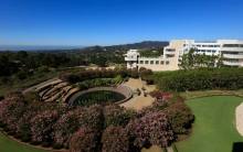 Views of the Central Garden and Pacific Ocean at the Getty Center